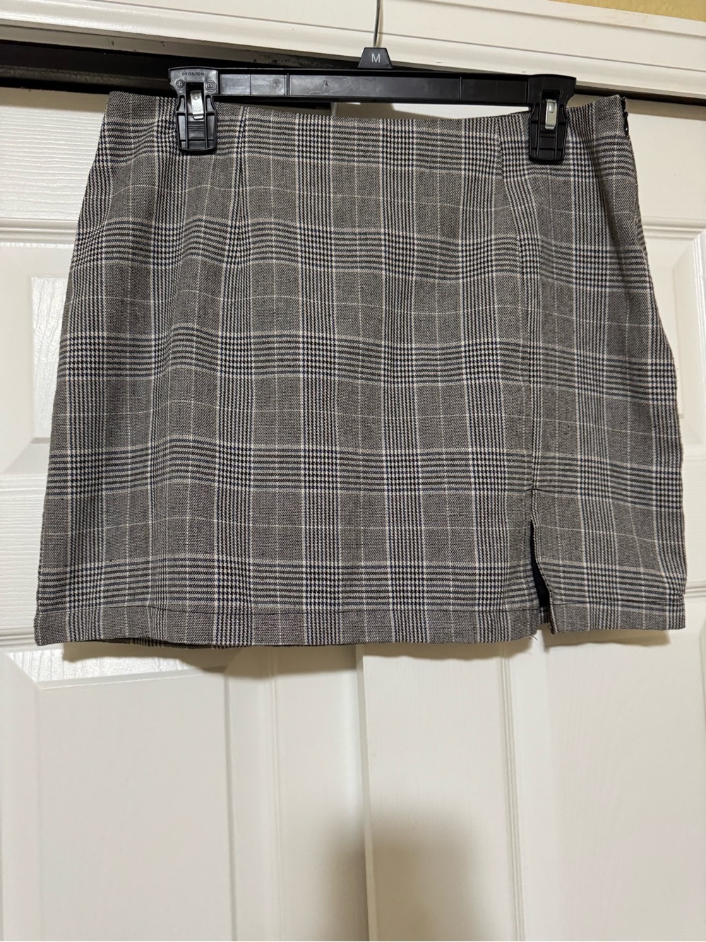 HYFVE Plaid Mini Skirt in Gray - Classic Check Pattern